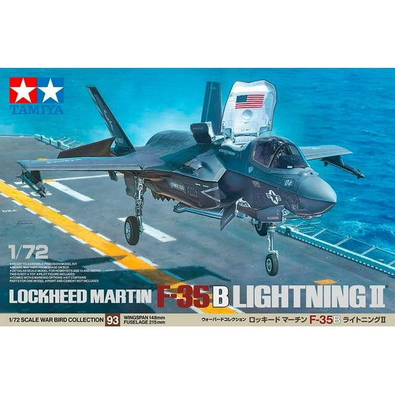 TAMIYA 60793 1:72 F-35B Lightning II - Faithful Replica, Plastic Kit, Crafts, Model Kit, Assembly, Unpainted