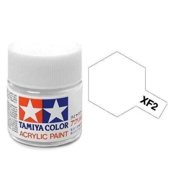 TAMIYA Acrylic XF2 Flat White TAM81302 Plastics Paint Acrylic