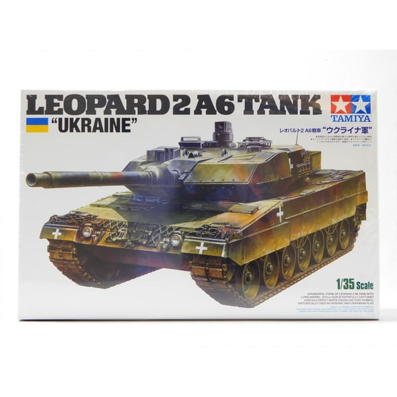 TAMIYA UKRAINE LEOPARD 2A6 TANK PLASTIC MODEL FIGURES KIT 1:35 TAM25207