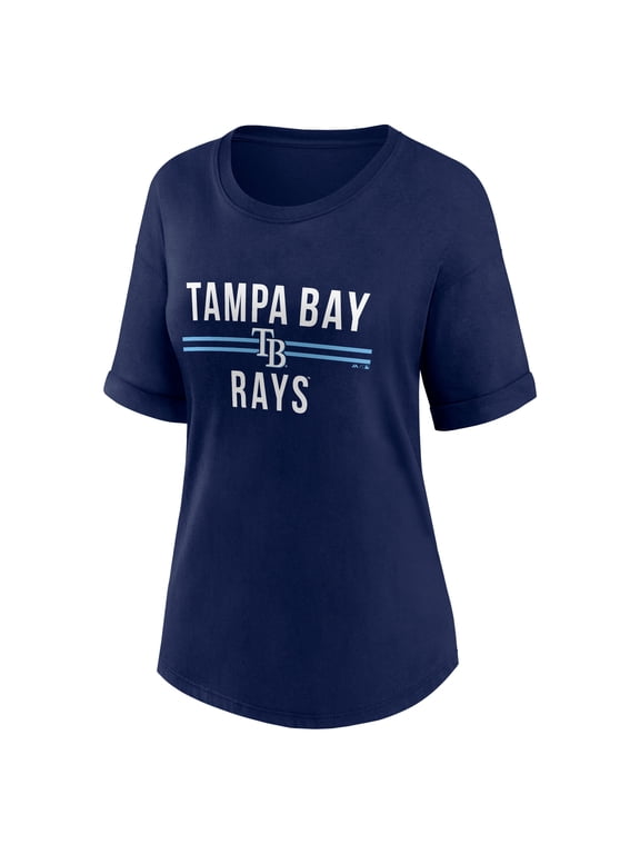 Women's Navy Out Run Bi-Blend Rolled Cuff T-Shirt, Up to Size 3XL