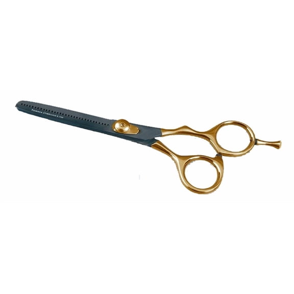 TAMSCO Diamond Thinning Shear, Gold/Black, 5.5 Inch, 0.8 Ounce