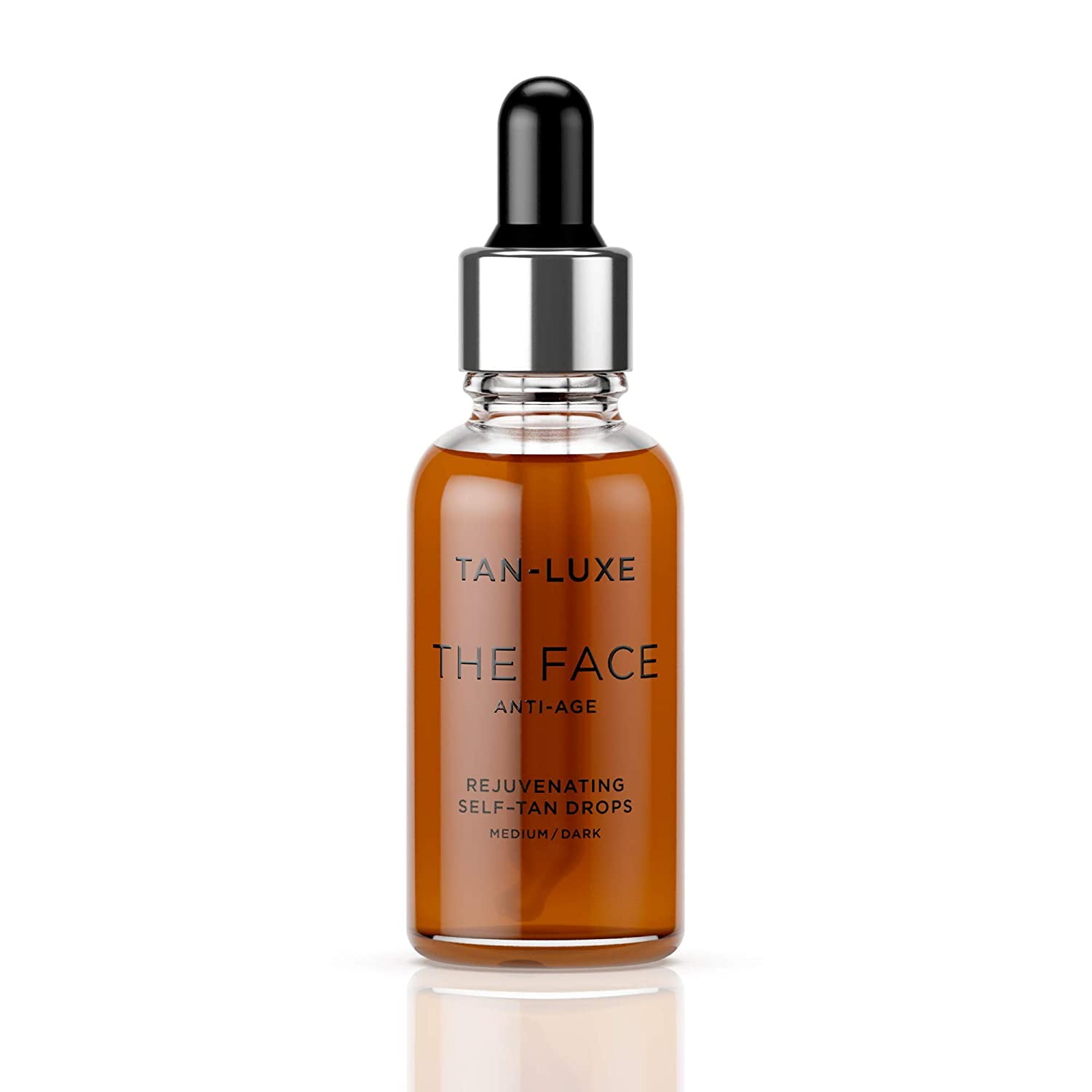 TAN-LUXE The Face - Illuminating Self-Tan Drops to Create Your Own Self Tanner, 30ml - Cruelty & Toxin Free - Medium/Dark 1.01 Oz