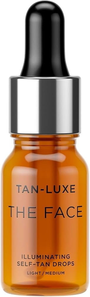 TAN-LUXE The Face Self-Tan Drops for Face, Light/Medium Shade, 0.33 fl oz