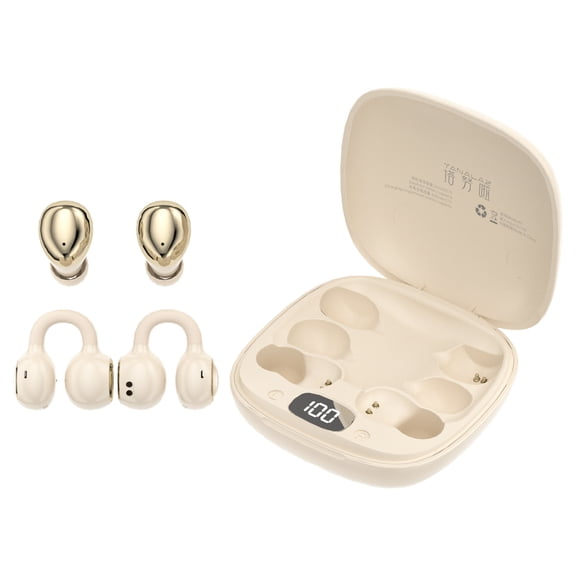 TANALAZ 2-in-1 Wireless Earbuds Set i91, Open-Ear Clip On & Mini In-Ear Sleep Headphones Combo, Bluetooth 6.0 Invisible Sleeping Earbuds for Small Ears Canals for Side Sleep Sports Work