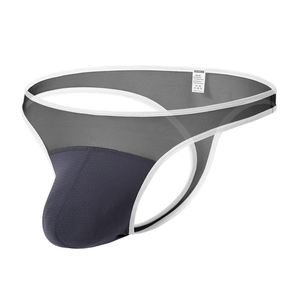 TANBOM Men Comfortable Briefs Soft Bulge Pouch Breathable Underpants Dark Grey M