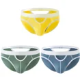 thumbnail image 1 of TANBOM Men's Backless Briefs Bamboo Viscose Underwear Orange/Green/Blue M 3-Pack, 1 of 1