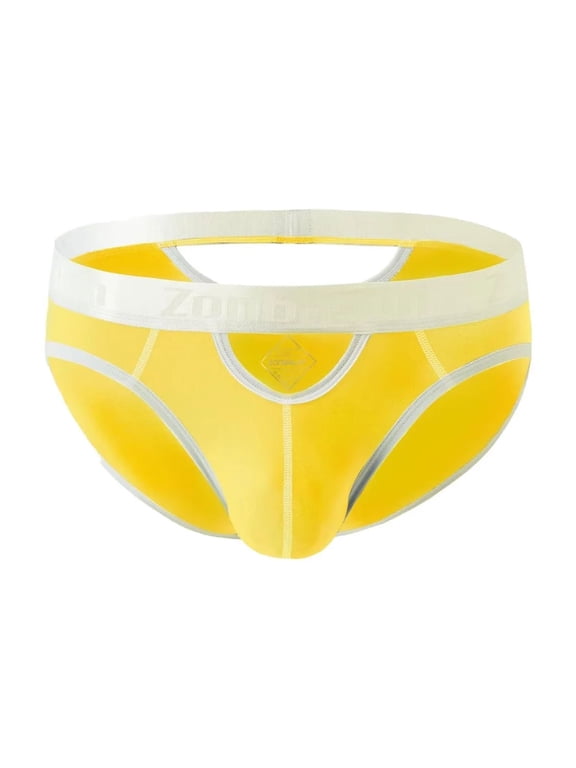 Men's Backless Briefs Bamboo Viscose Underwear Orange M 1-Pack