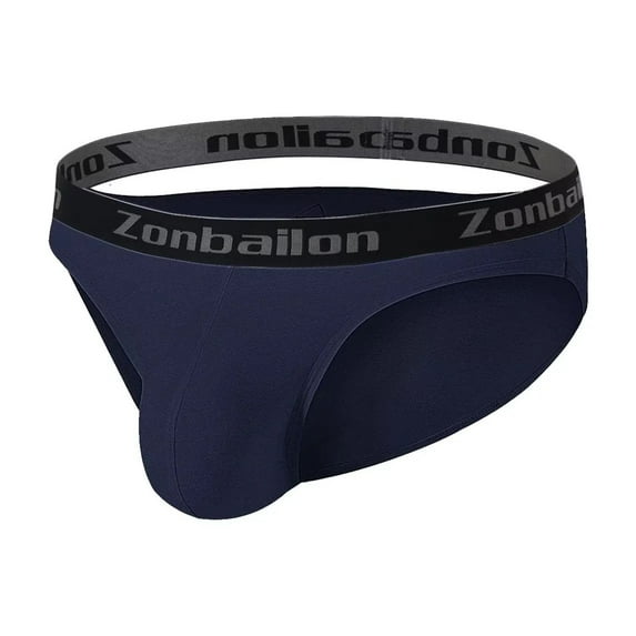 TANBOM Men's Backless Briefs Modal Cotton Underwear Blue L 1-Pack
