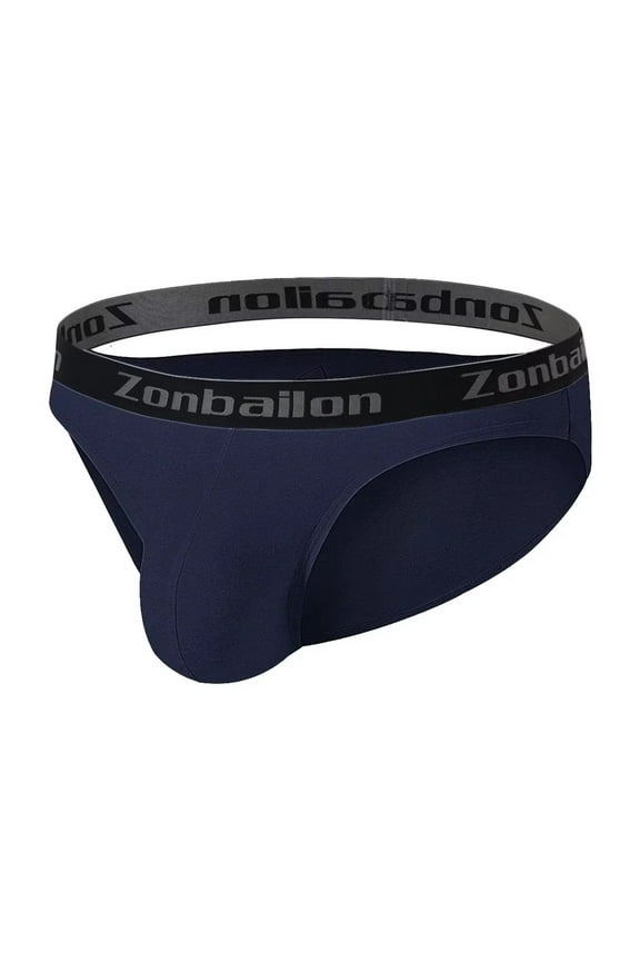 Men's Backless Briefs Modal Cotton Underwear Blue S 1-Pack