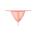 thumbnail image 1 of TANBOM Men's Breathable Mesh Low Rise Contoured Pouch Thong Underwear, Orange, 1-Pack, M, 1 of 6