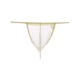 thumbnail image 1 of TANBOM Men's Breathable Mesh Low Rise Contoured Pouch Thong Underwear, Yellow, 1-Pack, 3XL, 1 of 6