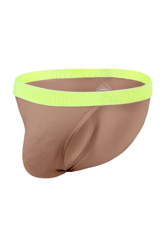 Men's Bulge Enhancing Briefs Bamboo Viscose Underwear Coffee XXXL 1-Pack