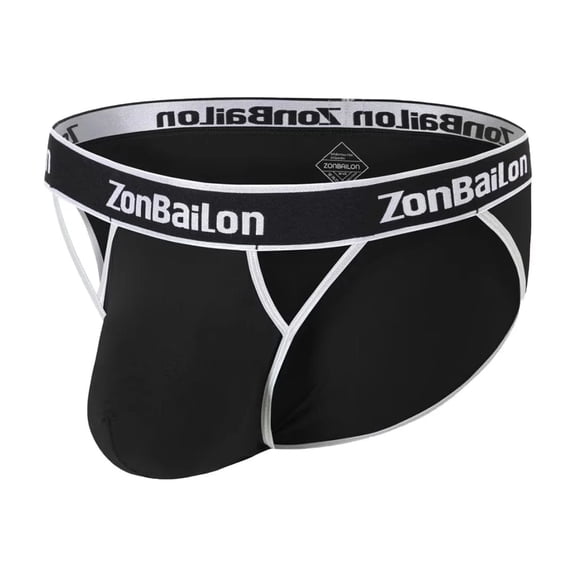 TANBOM Men's Bulge Enhancing Briefs Bamboo Viscose Underwear Black M 1-Pack