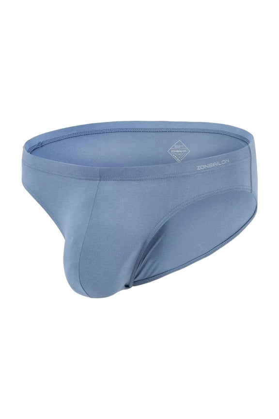Men's Bulge Enhancing Briefs Bamboo Viscose Underwear Lack Blue L 1-Pack
