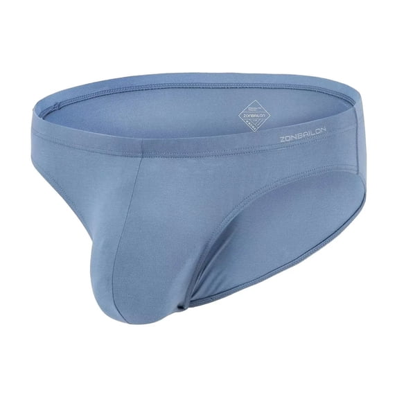 TANBOM Men's Bulge Enhancing Briefs Bamboo Viscose Underwear Lack Blue M 1-Pack