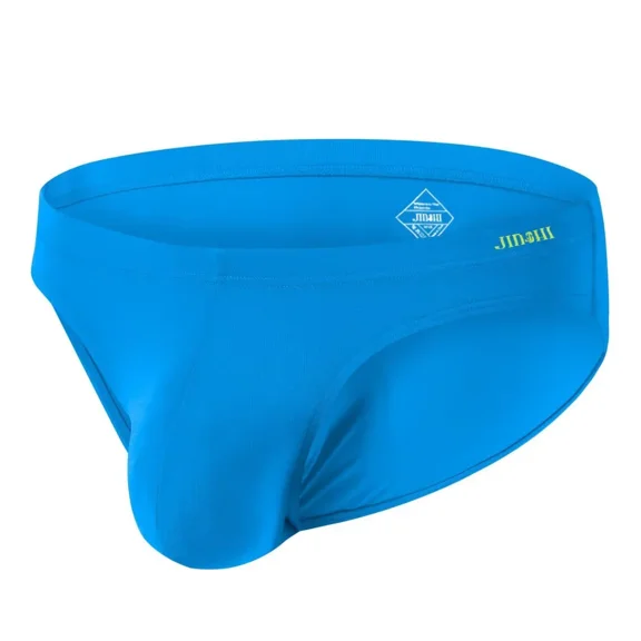 TANBOM Men's Bulge Enhancing Briefs Mesh Banboo Fiber Underwear Blue M 1-Pack