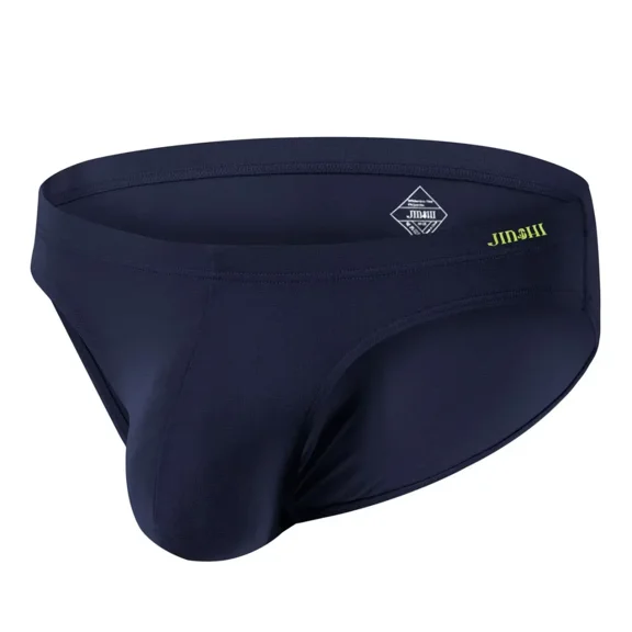 TANBOM Men's Bulge Enhancing Briefs Mesh Banboo Fiber Underwear Dark Blue L 1-Pack