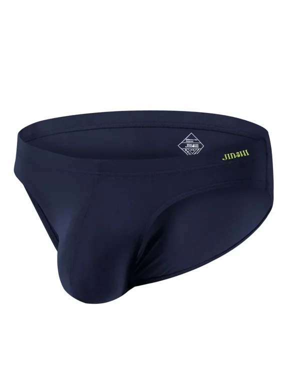 Men's Bulge Enhancing Briefs Mesh Banboo Fiber Underwear Dark Blue XL 1-Pack