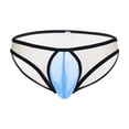 thumbnail image 1 of TANBOM Men's Bulge Enhancing Briefs Nylon Mesh Underwear Yellow L 1-Pack, 1 of 6