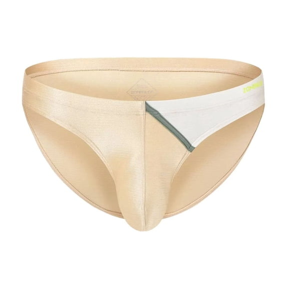 TANBOM Men's Bulge Enhancing Briefs Nylon Underwear Apricot M 1-Pack