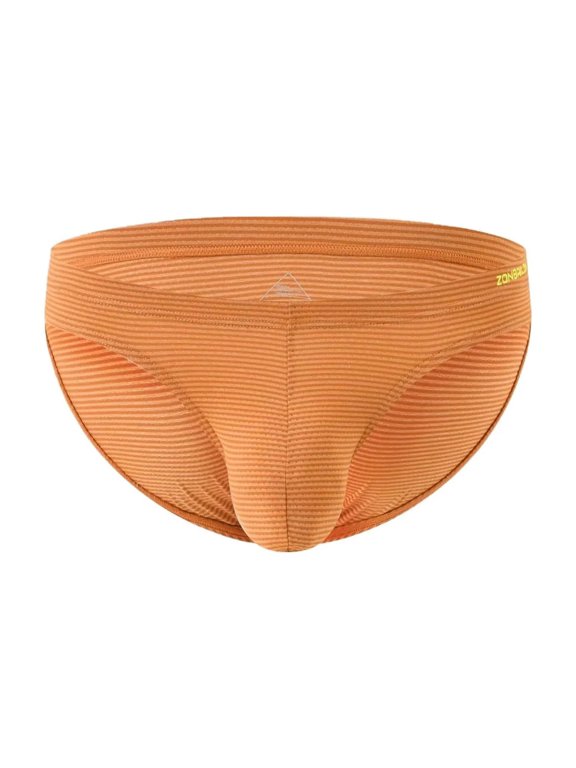 Men's Bulge Enhancing Briefs Nylon Underwear Orange L 1-Pack