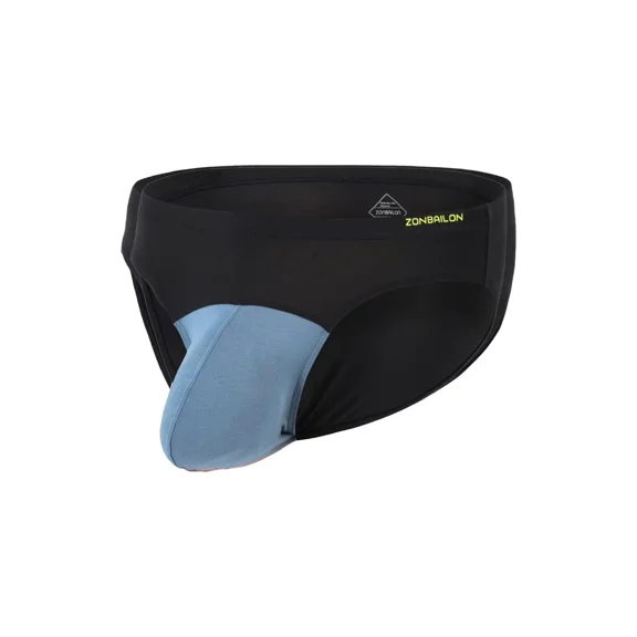 TANBOM Men's Bulge Enhancing Triangle Thong Bamboo Viscose Underwear Blue XL 1-Pack