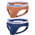 thumbnail image 1 of TANBOM Men's Bulge Enhancing Triangle Thong Nylon Underwear Blue XL 2-Pack, 1 of 1