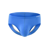 TANBOM Men's Bulge Enhancing Triangle Thong Nylon Underwear Blue XXXL 1-Pack