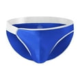thumbnail image 1 of TANBOM Men's Comfortable Triangle Thong Nylon Underwear Blue L 1-Pack, 1 of 1