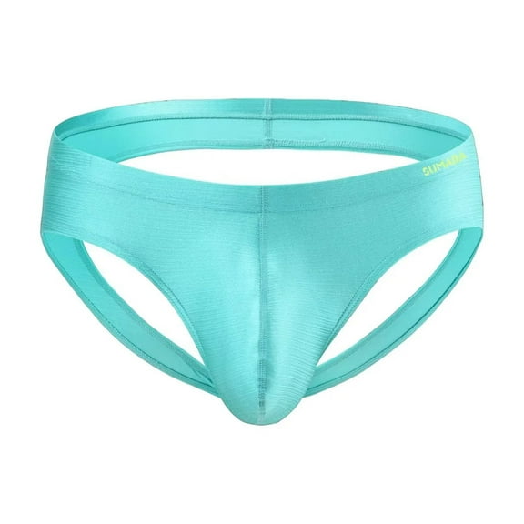 TANBOM Men's Comfortable Triangle Thong Nylon Underwear Green XXL 1-Pack