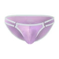 thumbnail image 1 of TANBOM Men's Comfortable Triangle Thong Nylon Underwear Purple M 1-Pack, 1 of 1