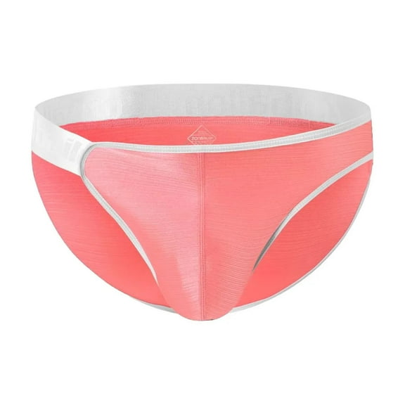 TANBOM Men's Comfortable Triangle Thong Nylon Underwear Red S 1-Pack