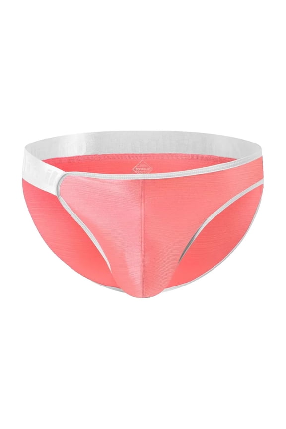 Men's Comfortable Triangle Thong Nylon Underwear Red XL 1-Pack