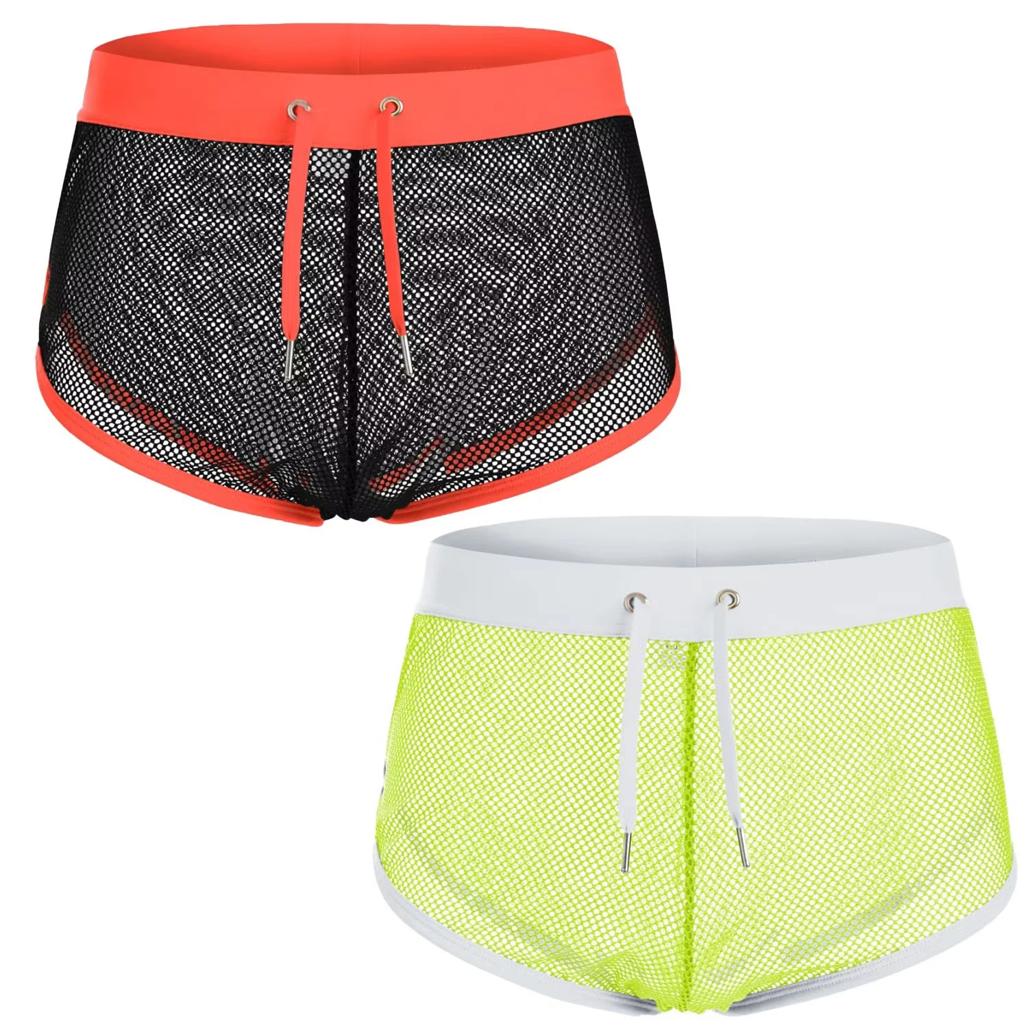 Boxer String Men TANBOM Men's Mesh Polyester Drawstring Boxer Briefs Underwear, Black ...