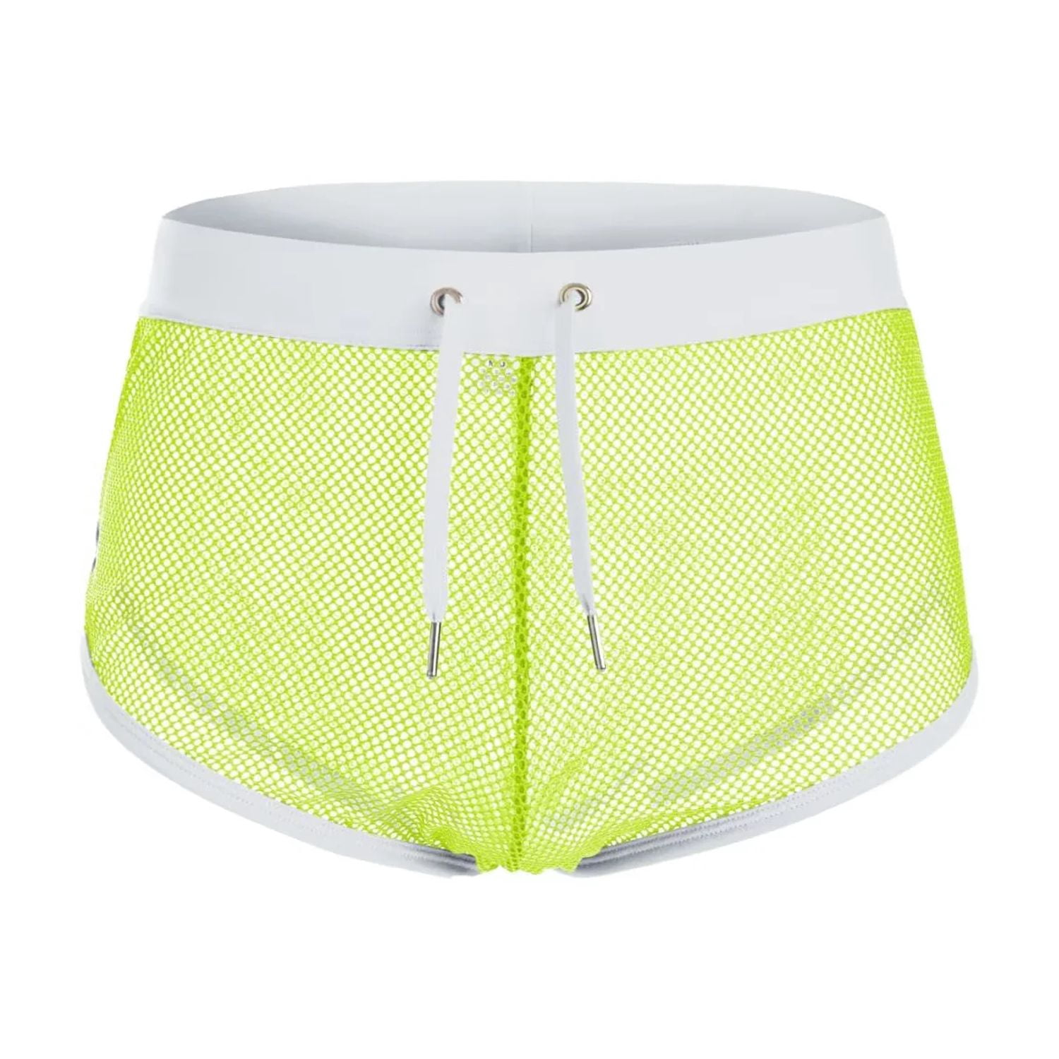 TANBOM Men's Drawstring Boxer Briefs Mesh Polyester Underwear ...