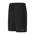 thumbnail image 1 of TANBOM Men's Fashion Polyester Five Sports Shorts Lightweight Breathable Adjustable Drawstring Black M, 1 of 6
