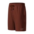thumbnail image 1 of TANBOM Men's Fashion Polyester Five Sports Shorts Lightweight Breathable Adjustable Drawstring Brown L, 1 of 1