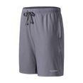 thumbnail image 1 of TANBOM Men's Fashion Polyester Five Sports Shorts Lightweight Breathable Adjustable Drawstring Grey M, 1 of 1