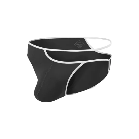TANBOM Men's Hollow-Out Triangle Briefs Nylon Underwear Black L 1-Pack