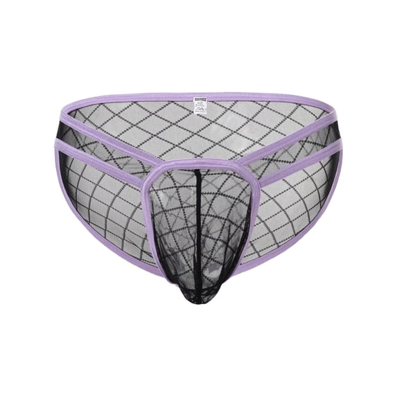 TANBOM Men's Mesh Triangle Nylon Underwear - Breathable & Lightweight Black M 1-Pack