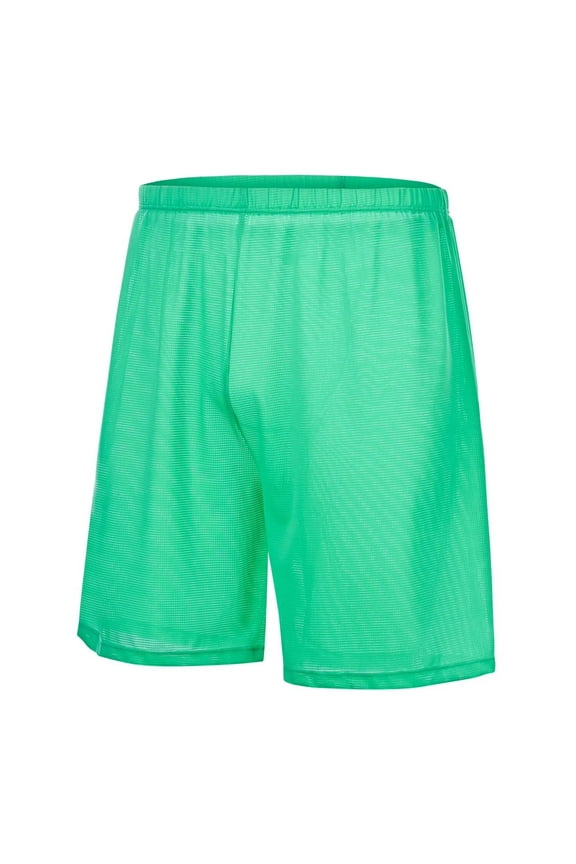 Men's Nylon Mesh Five Pants Casual Comfortable Breathable Green XXL