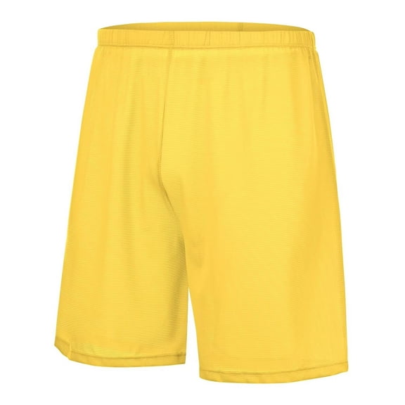 TANBOM Men's Nylon Mesh Five Pants Casual Comfortable Breathable Yellow M