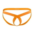 thumbnail image 1 of TANBOM Men's Nylon Sexy Thong Underwear All-Strap Special Design Breathable Stay-Put Orange L, 1 of 1
