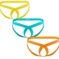 thumbnail image 1 of TANBOM Men's Nylon Sexy Thong Underwear All-Strap Special Design Breathable Stay-Put Yellow Lake Green Orange M, 1 of 1
