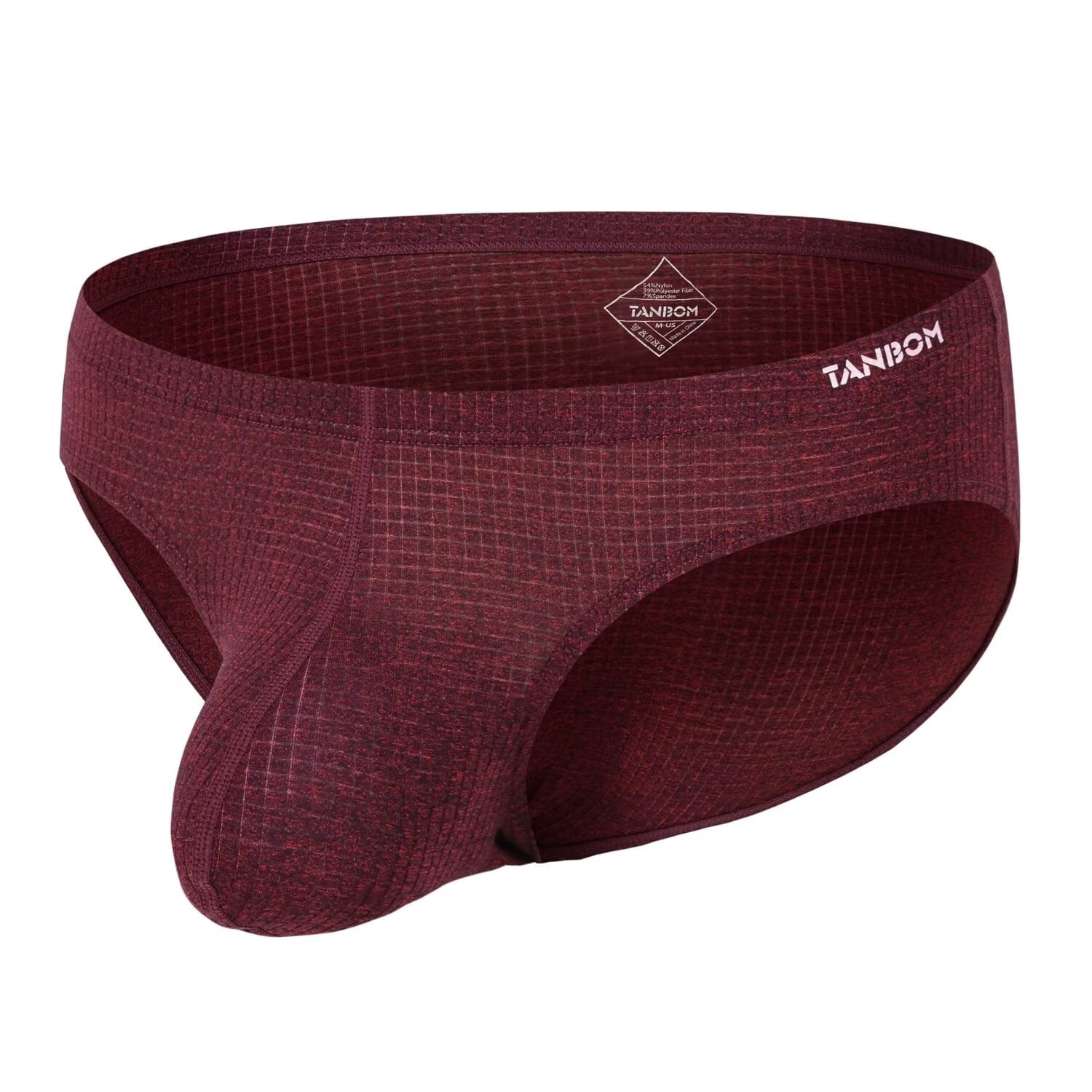 Red Tag Less TANBOM Men's Nylon Tagless Triangle Underwear Comfort Deaign Brick Red ...