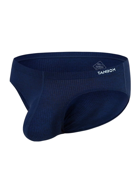 Men's Nylon Tagless Triangle Underwear Comfort Deaign Indigo M