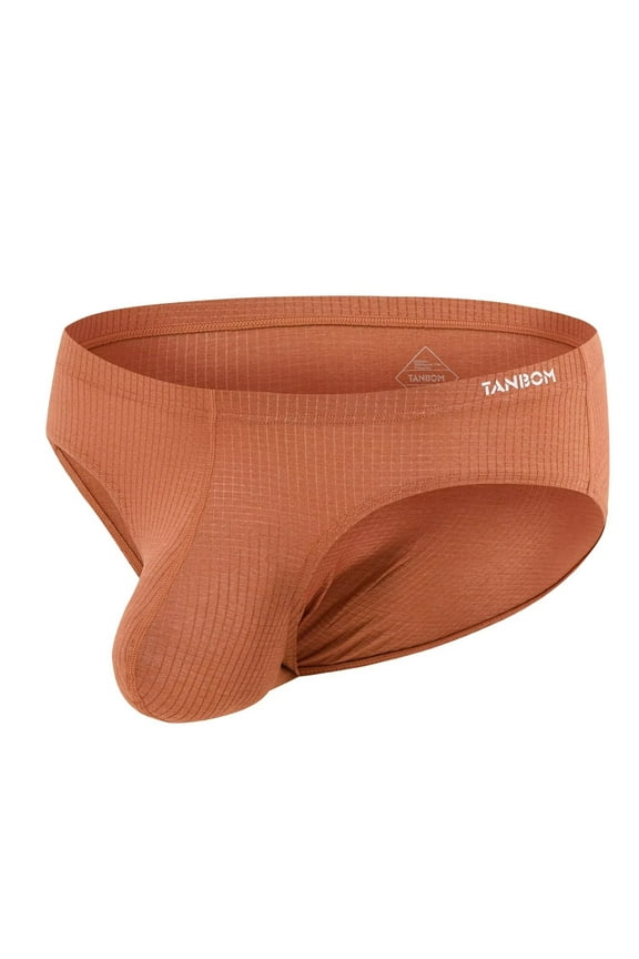 Men's Nylon Tagless Triangle Underwear Comfort Deaign Latte 3XL