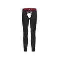 thumbnail image 1 of TANBOM Men's Nylon Thermal Pants Open Crotch Stylish Design with Mesh Butt for Comfort Warmth Elasticity Breathability Black S, 1 of 6