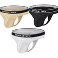 thumbnail image 1 of TANBOM Men's Nylon Thong Underwear Bulge Enhancing Tagless Comfortable Design Apricot Black White L, 1 of 1