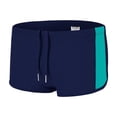 thumbnail image 1 of TANBOM Men's Polyamide Boxer Swim Trunks Adjustable Drawstring Breathable Lightweight Dark Blue M, 1 of 6